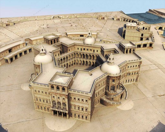 3D-Bridge Main Palace Overview from West
